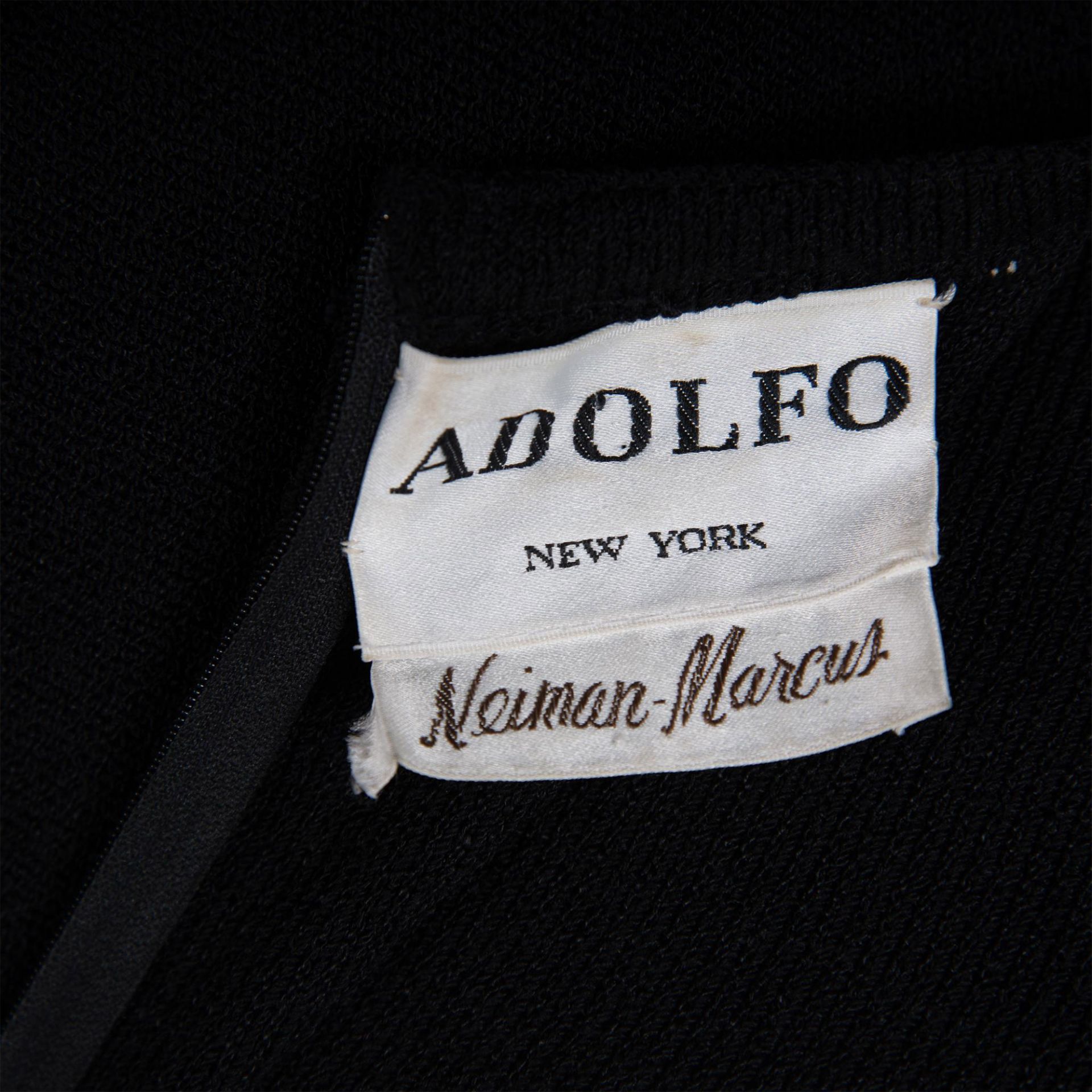 Adolfo for Neiman Marcus Rhinestone & Bow Knit Dress, Size Small - Bild 8 aus 8