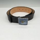 Qualheim Bollorini Italian Leather Belt, Size Small