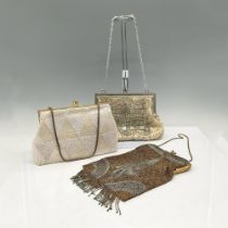 3pc Vintage Beaded Handbags