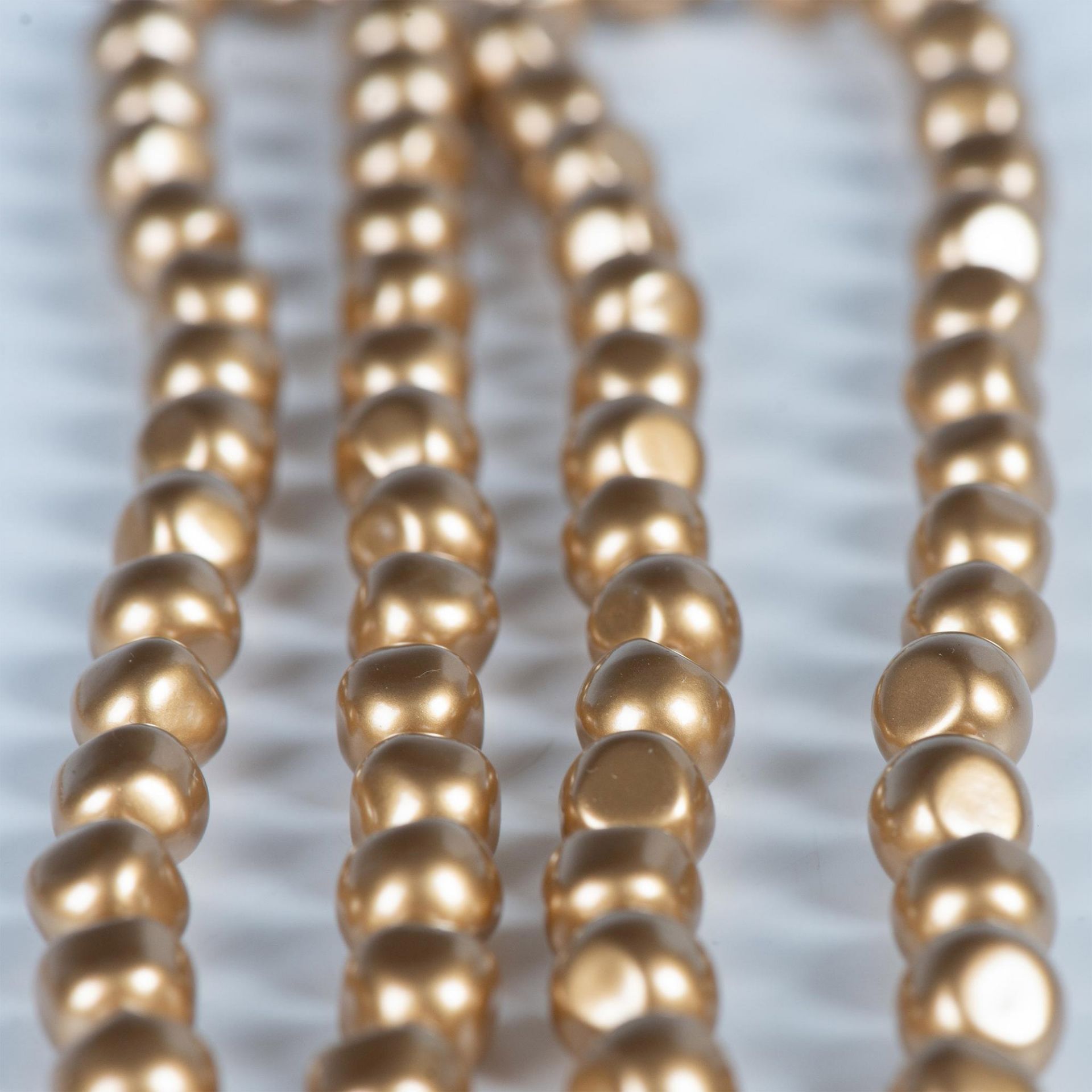 2pc Baroque Faux Golden Pearl Necklaces - Bild 4 aus 4