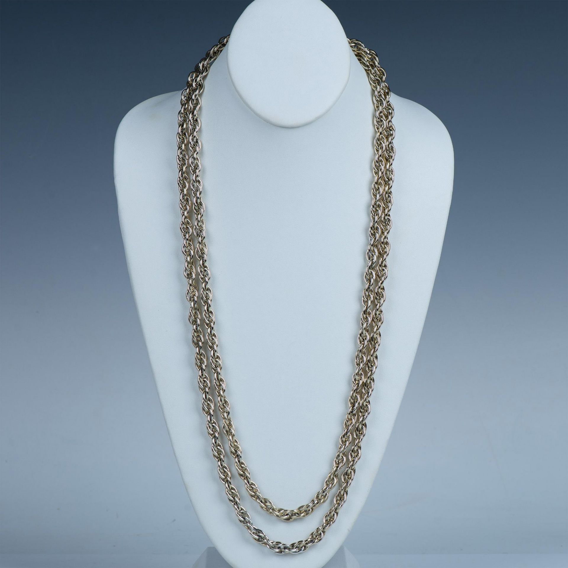 Long Twisted Gold Metal Chain - Image 6 of 6