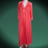 Vintage Olga Salmon Pink Gown & Robe, Size Small