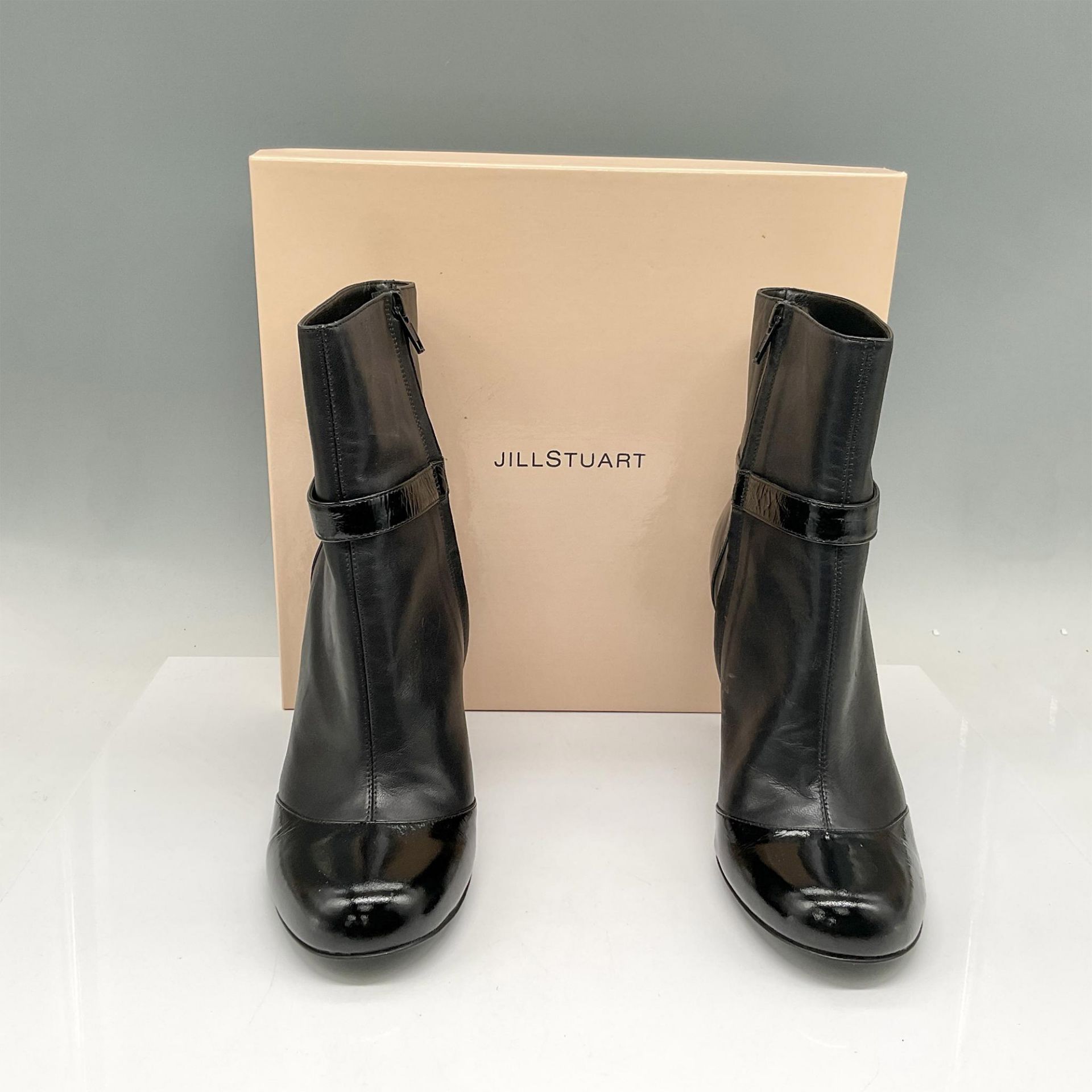 Jill Stuart Black Leather Giselle Boots, Size 39/8 - Bild 5 aus 5