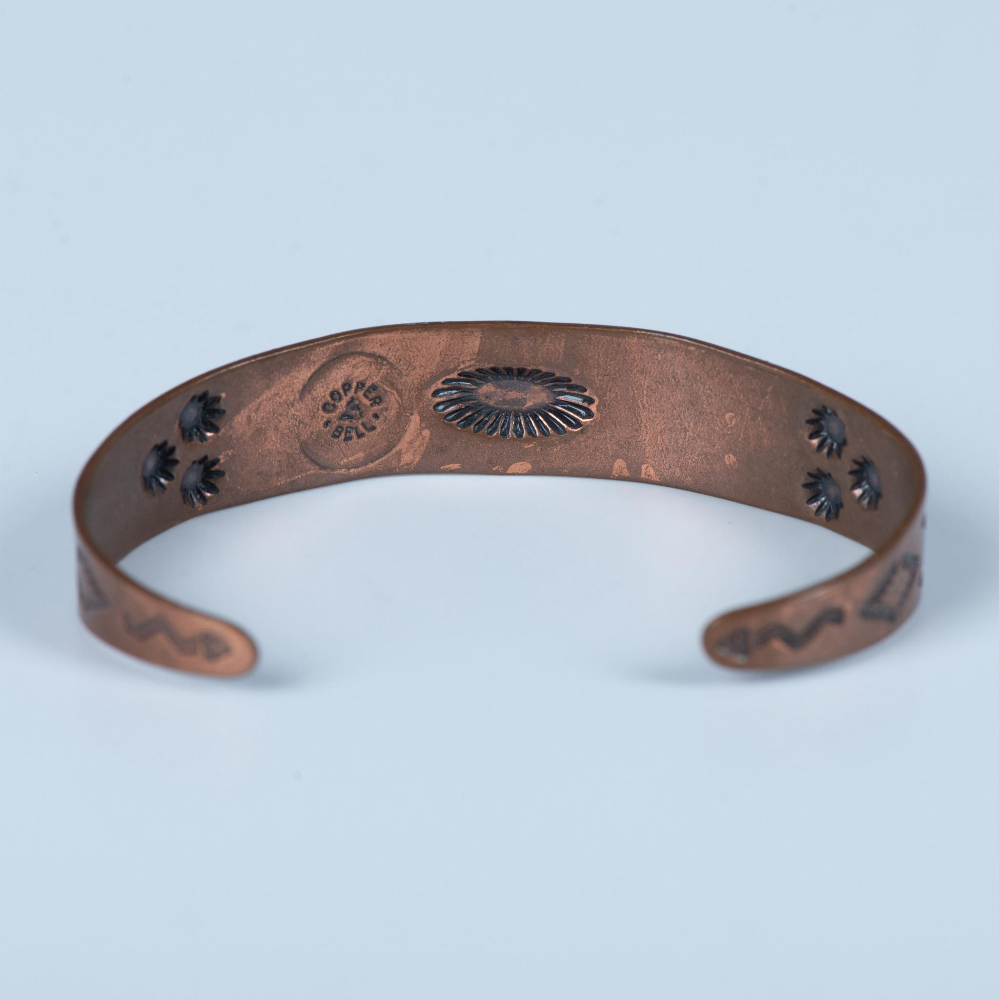 Native American Tribal Thunderbird Copper Cuff Bracelet - Image 3 of 4