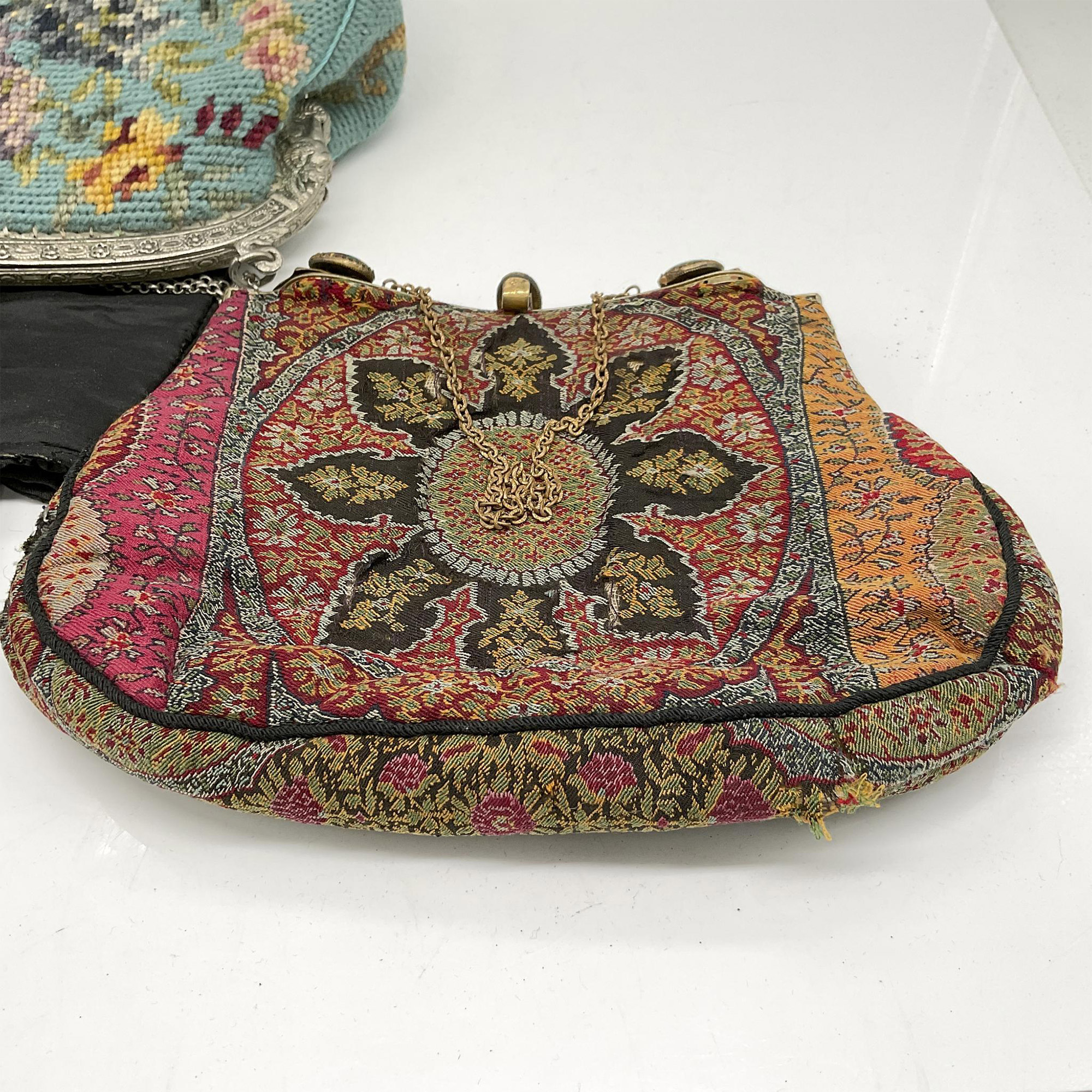 3pc Fabric and Embroidered Purses - Image 3 of 3