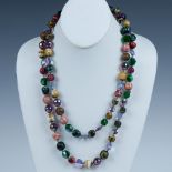 Colorful Art Glass Bead Necklace