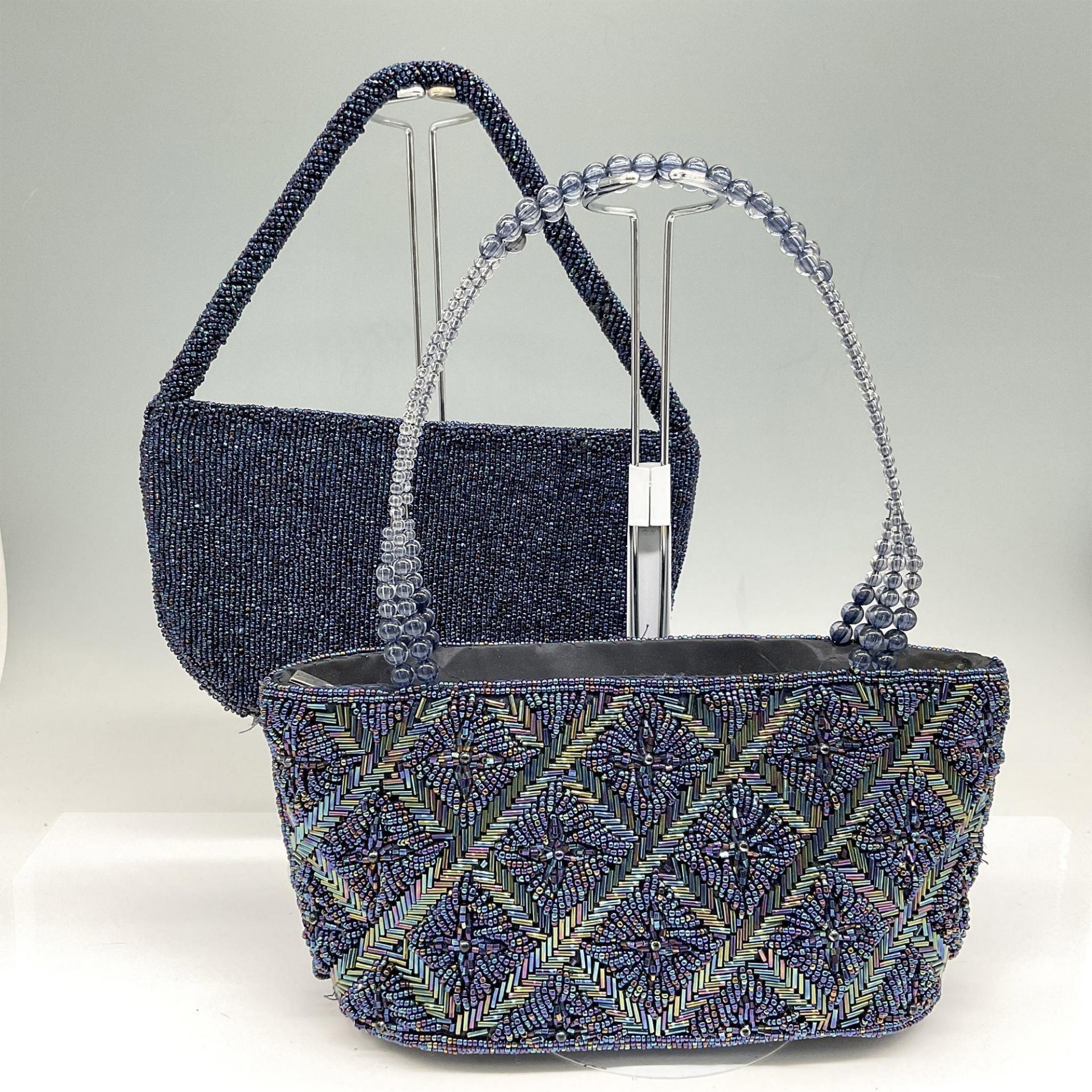 2pc Blue Beaded Handbags - Bild 2 aus 3