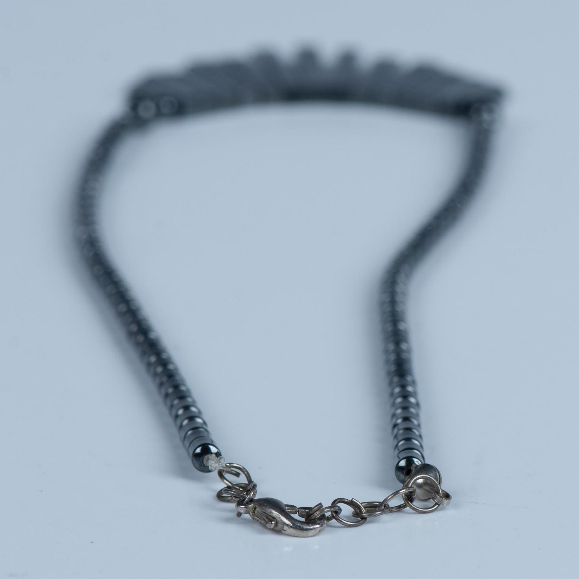 Hand Crafted Hematite Bead Necklace - Image 4 of 5