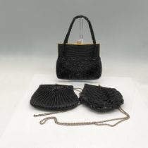 Japanese and Chinese Black Beaded Evening Bags