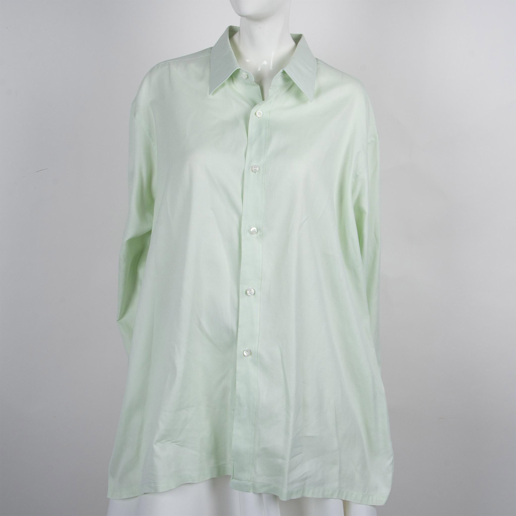 Charvet Men's Long Sleeve Cotton Shirt, Size Large/44.5
