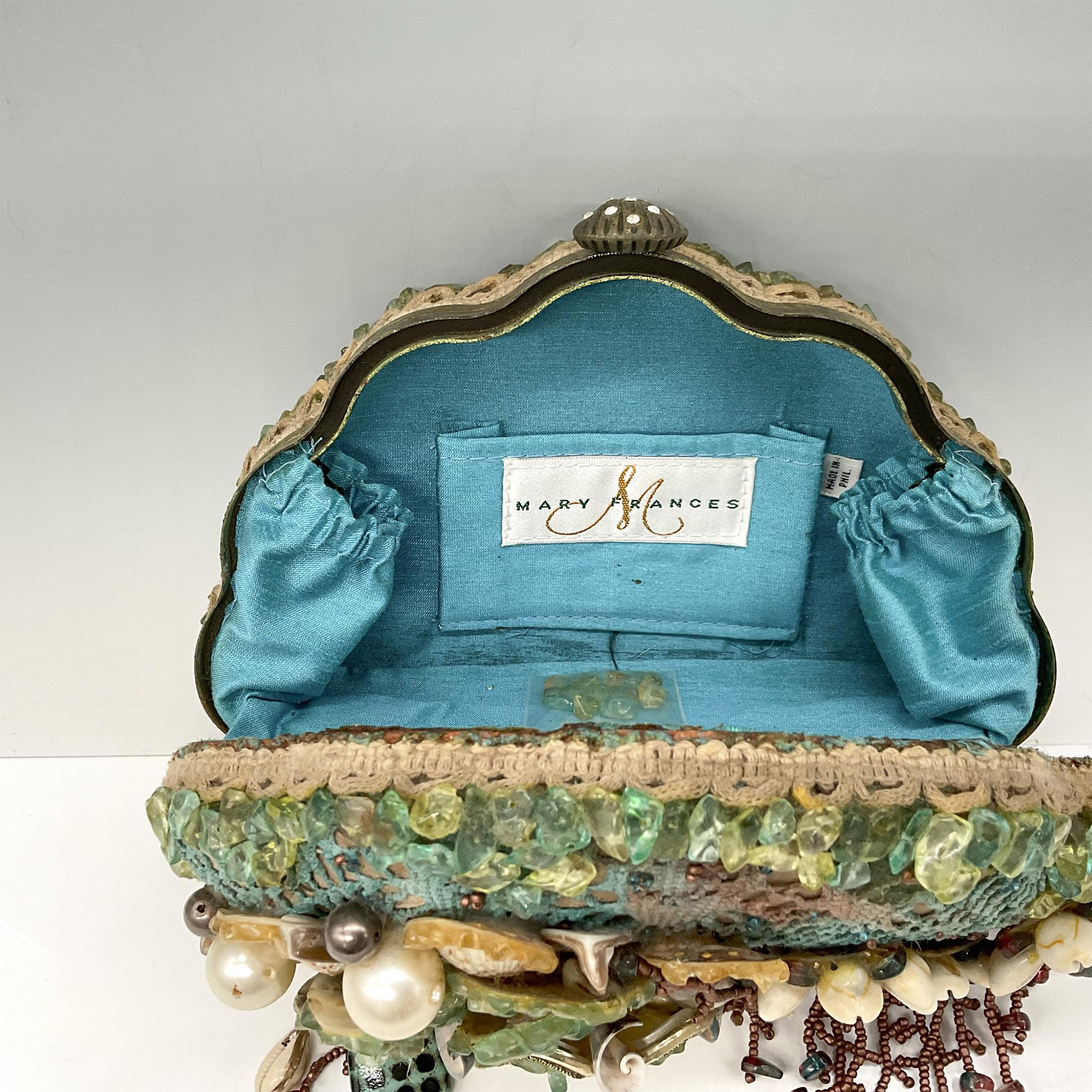 Mary Francis Shell and Beaded Clutch - Image 3 of 3