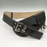 Christian Dior Denim and Leather Women's Belt, Size Small