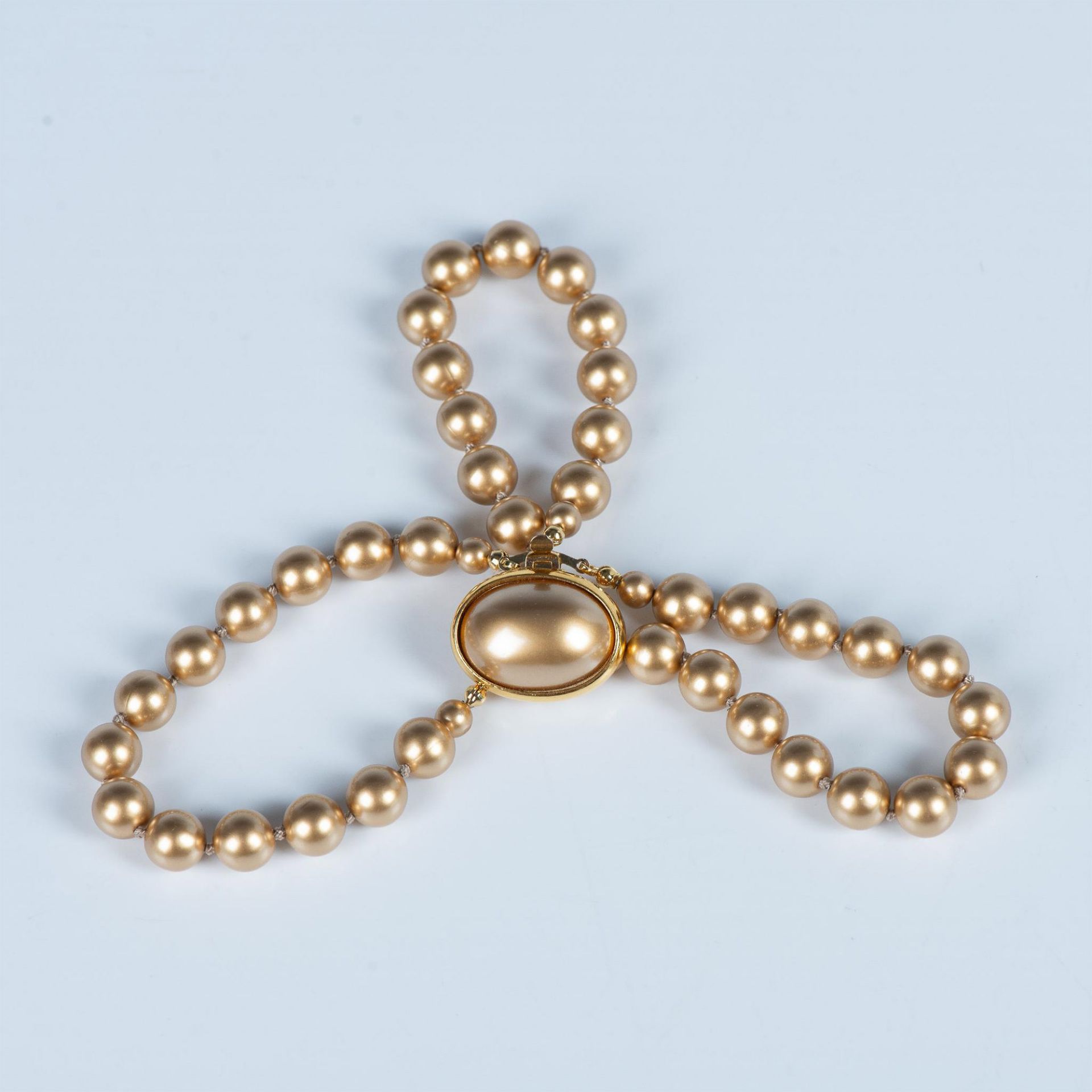 4pc Carolee Faux Pearl Necklace, Bracelet and Earring Set - Bild 5 aus 6