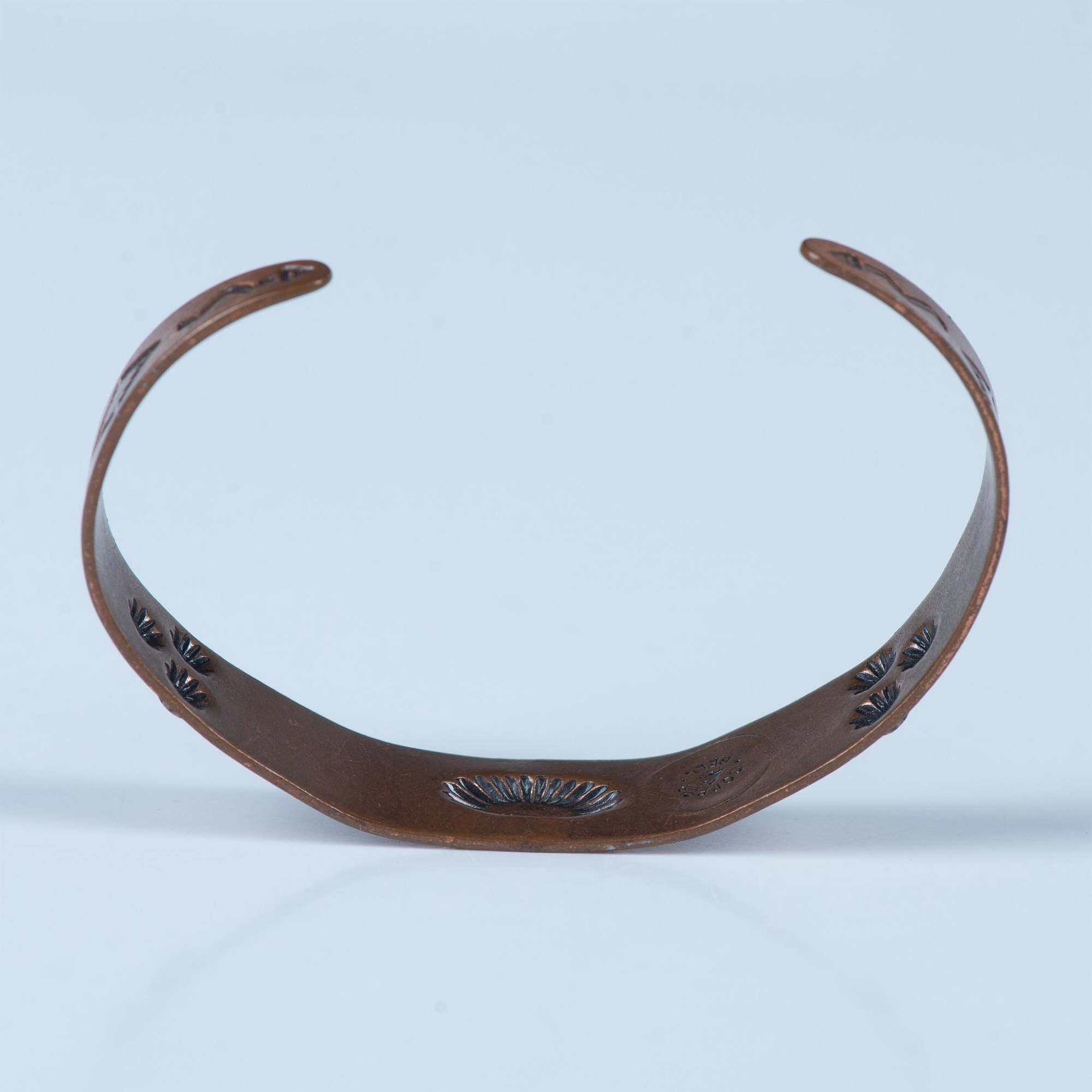 Native American Tribal Thunderbird Copper Cuff Bracelet - Image 4 of 4