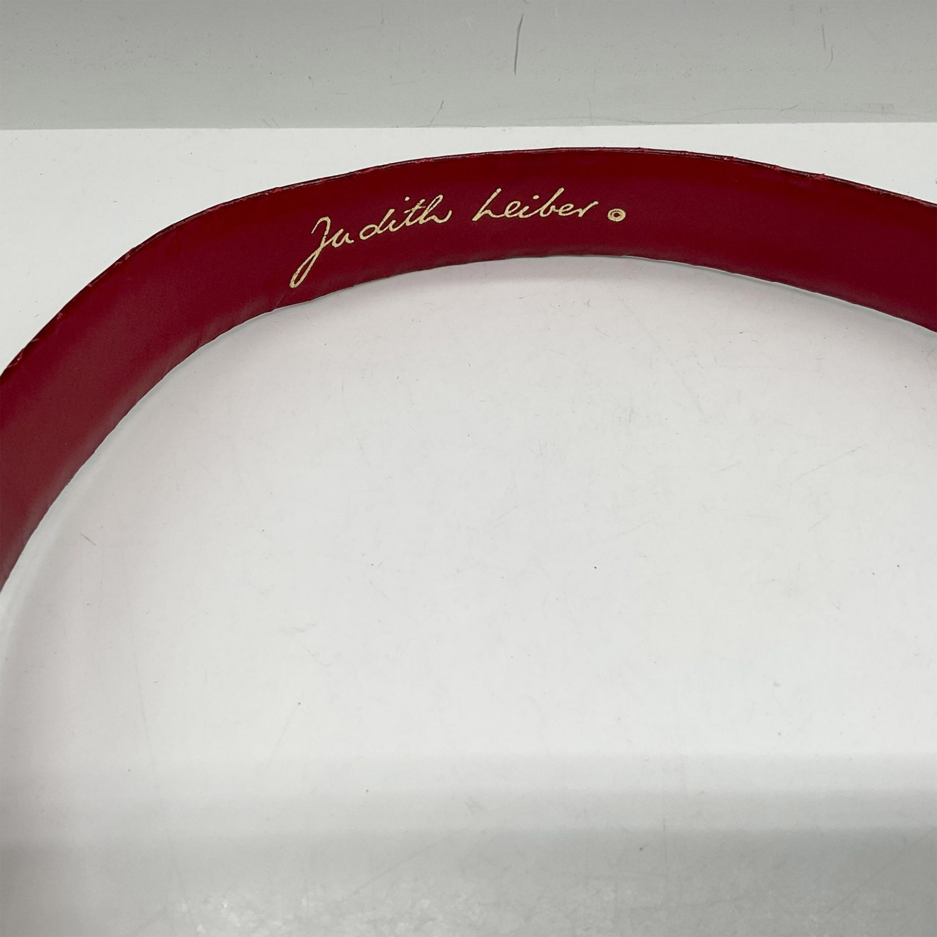 Judith Leiber Red Snakeskin Belt, Size Small - Bild 2 aus 2