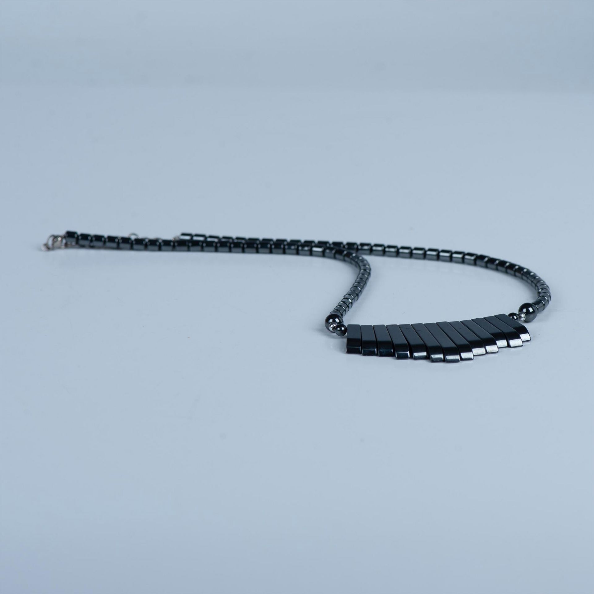 Hand Crafted Hematite Bead Necklace - Image 5 of 5