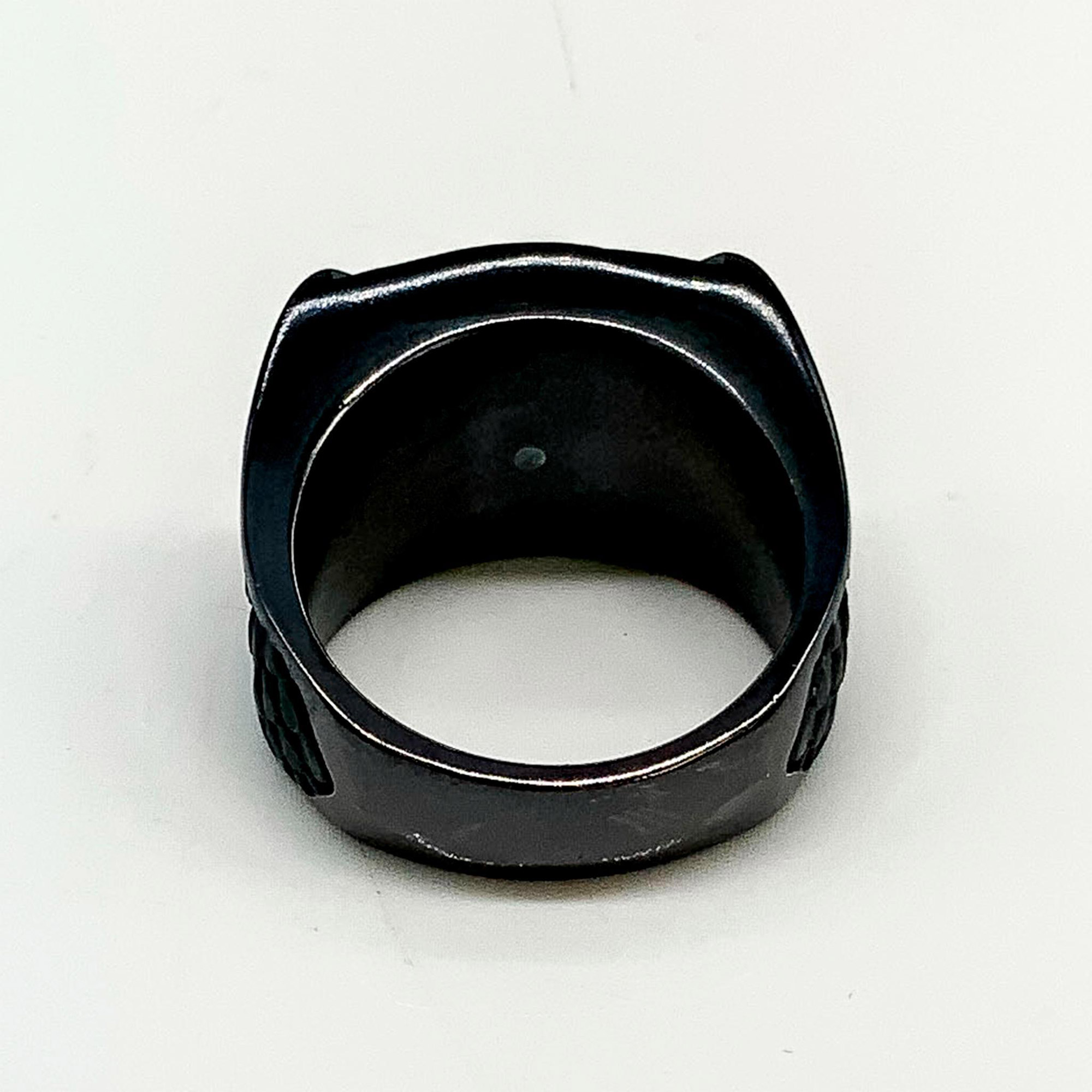 Harley Davidson Scaly Black Titanium & Sterling Biker Ring - Image 3 of 3