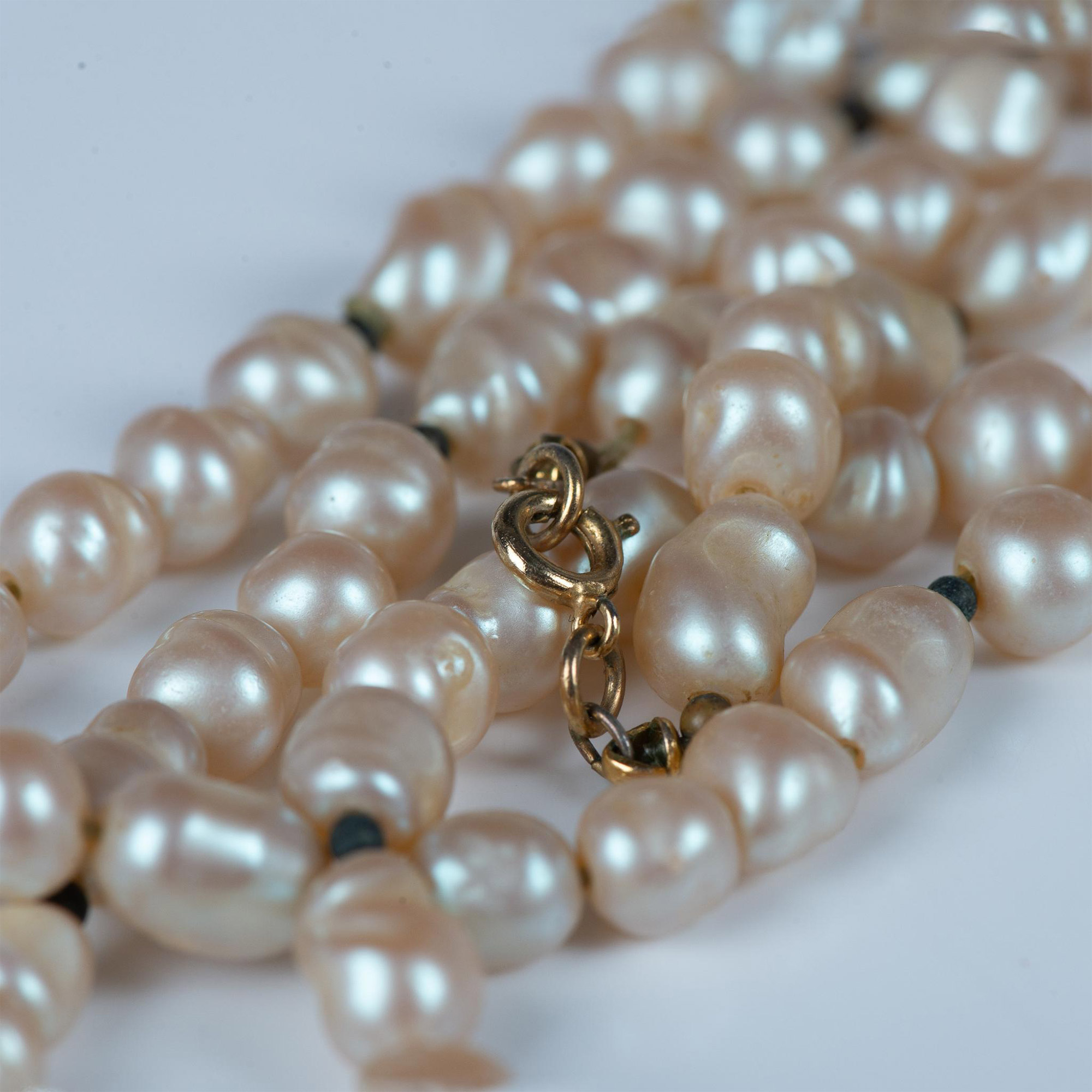 Classy Long Faux Baroque Pearl Necklace - Image 3 of 3