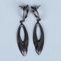 Art Deco Sterling Silver Dangling Earrings
