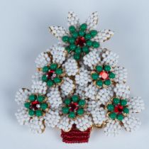 Stanley Hagler & Ian St. Gielar Floral Christmas Brooch