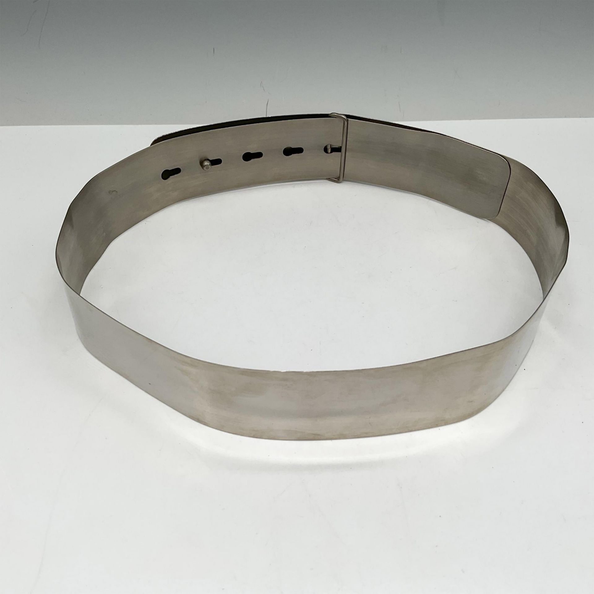 Versace Silver Metal Belt, Size Small - Bild 2 aus 3