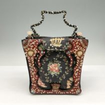 Mary Francis Fabric and Beaded Handbag