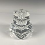 Set of 4 Orrefors Crystal Candleholder, Totem Majestic