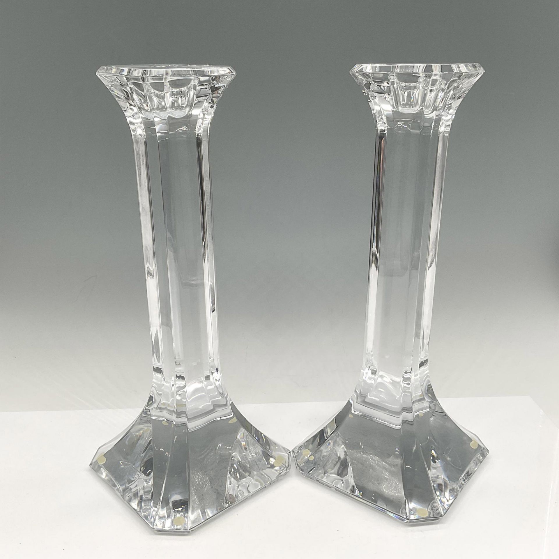 Pair of Orrefors Crystal Candle Holders - Bild 2 aus 4