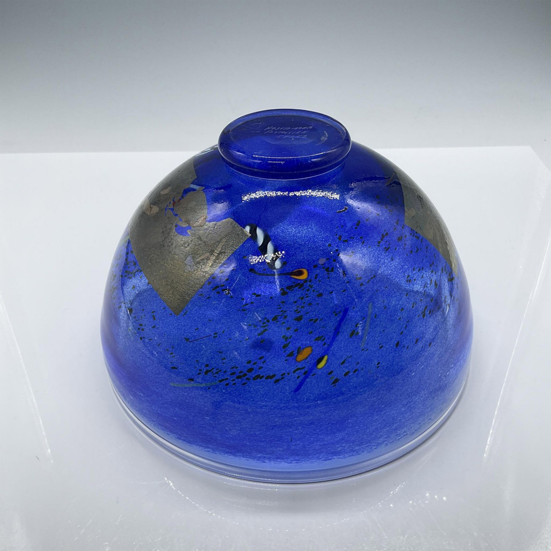 Kosta Boda Crystal Decorative Bowl, Satellite Blue 59252 - Bild 3 aus 4