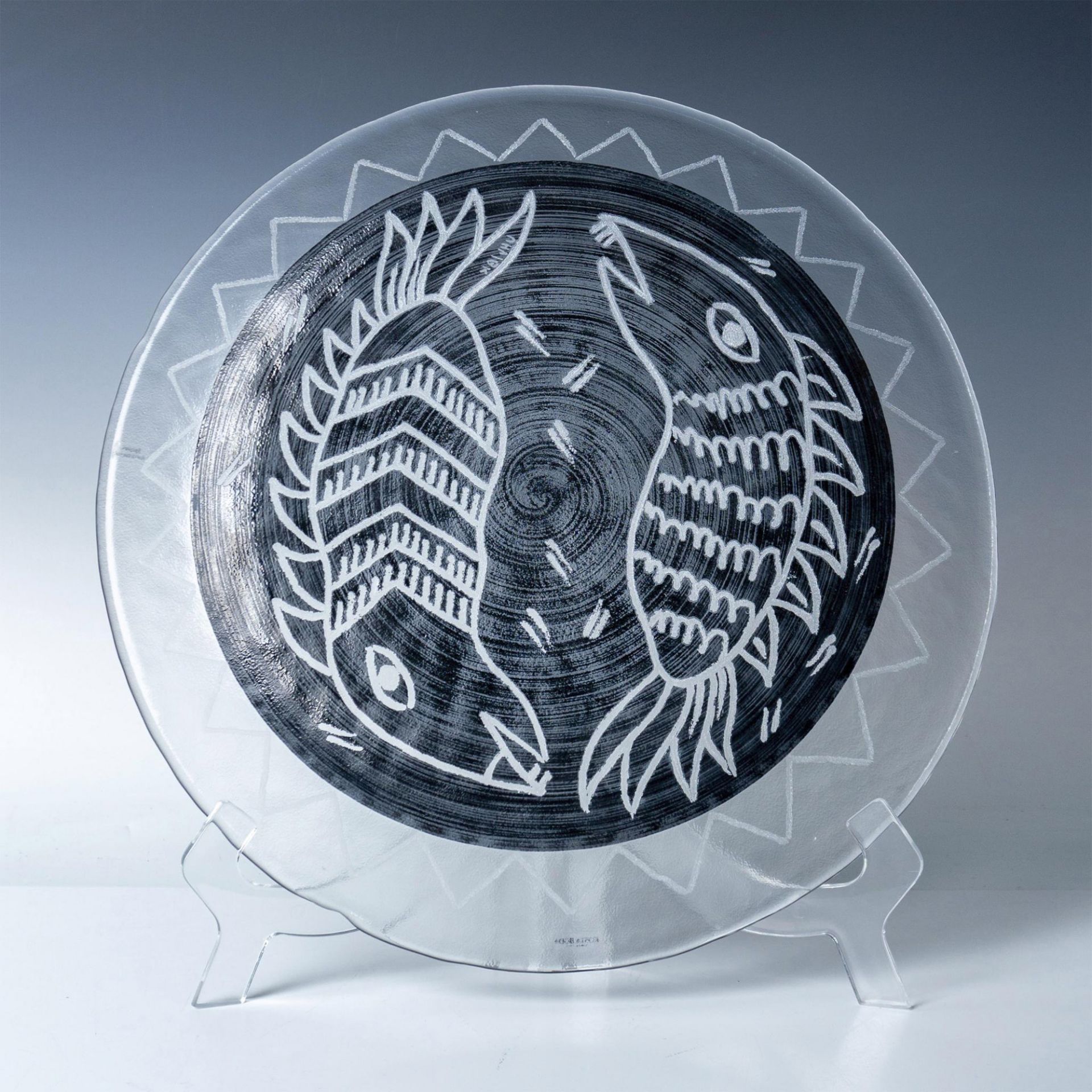 Kosta Boda by Ulrica Hydman-Vallien Glass Charger, Kaboka - Image 2 of 3