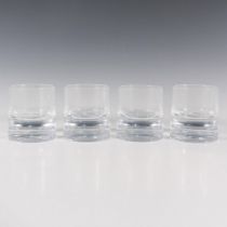 Set of 4 Nambe Glasses, Groove Double Old Fashion