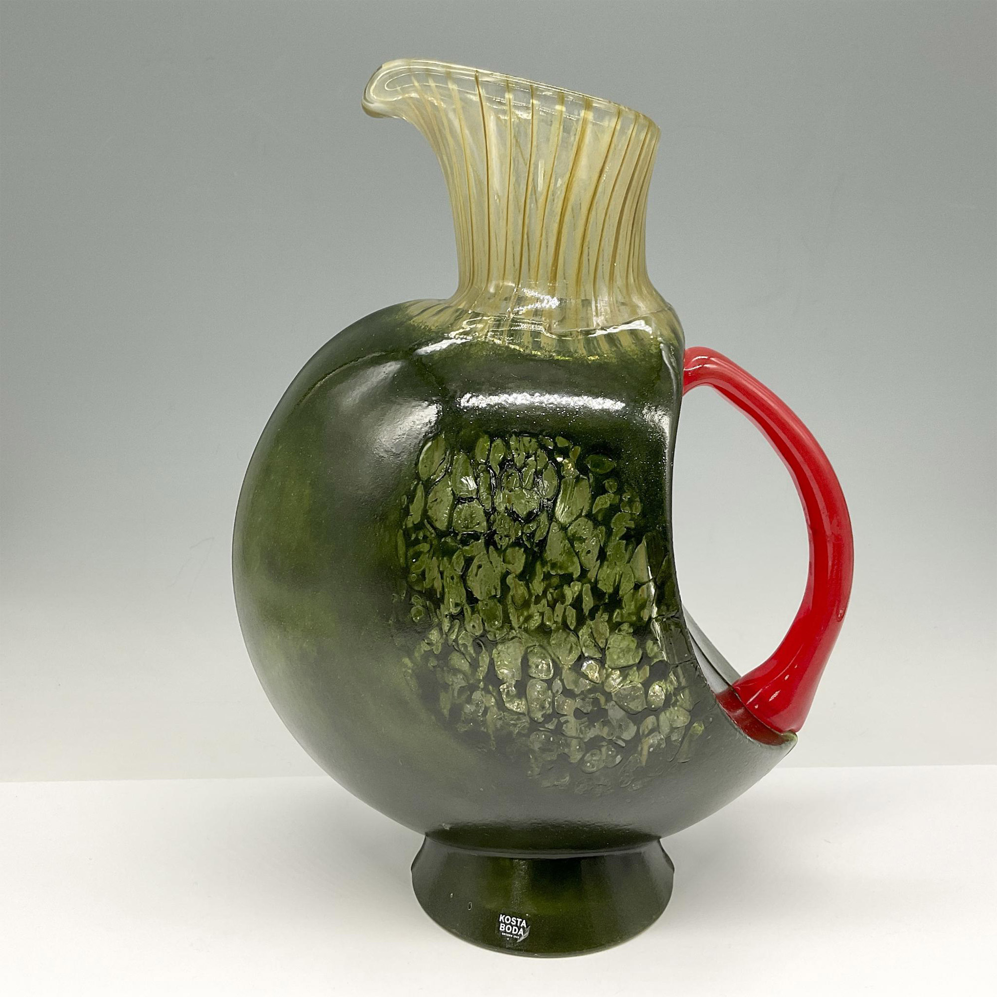 Kjell Engman for Kosta Boda Art Glass Pitcher