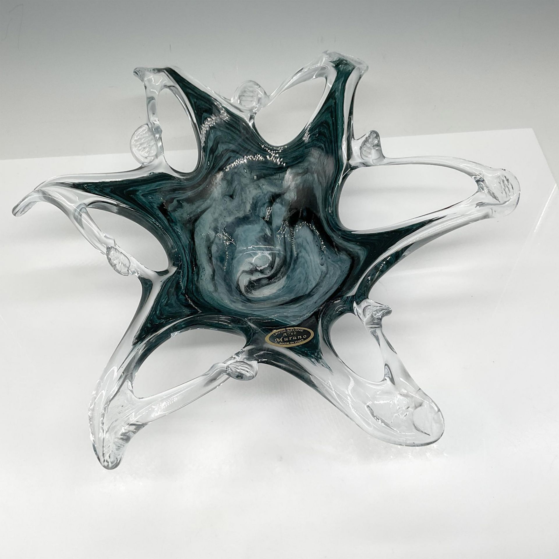 Lavorazione Arte Murano Stretched Art Glass Bowl - Image 2 of 3