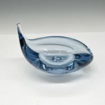 Holmegaard Blue Art Glass Ashtray