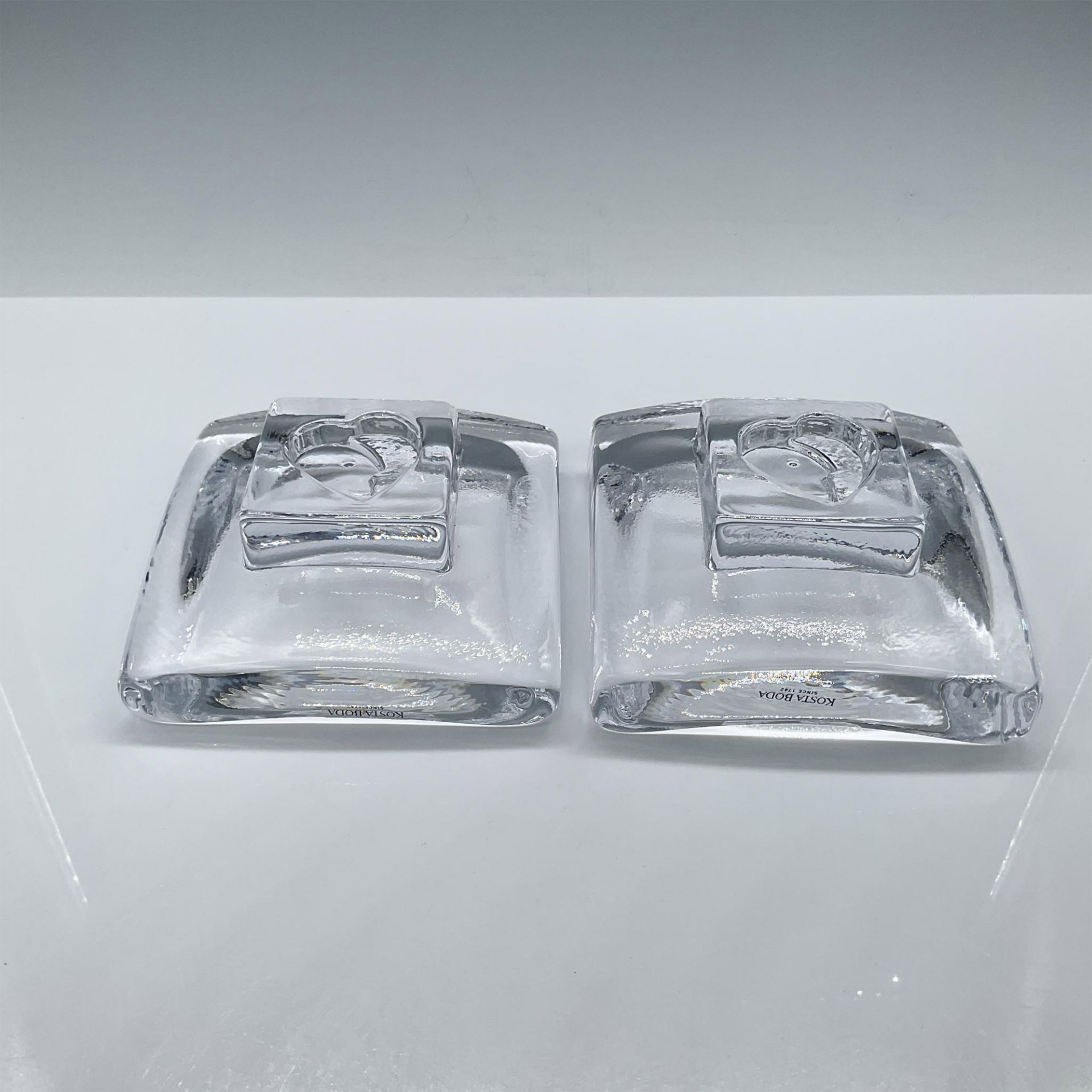 Pair of Kosta Boda Crystal Footed Treasure Tray, Saturday - Bild 3 aus 3