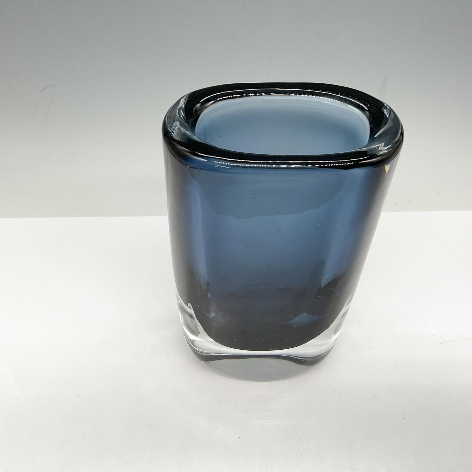 Orrefors Blue Glass Vase - Bild 2 aus 4