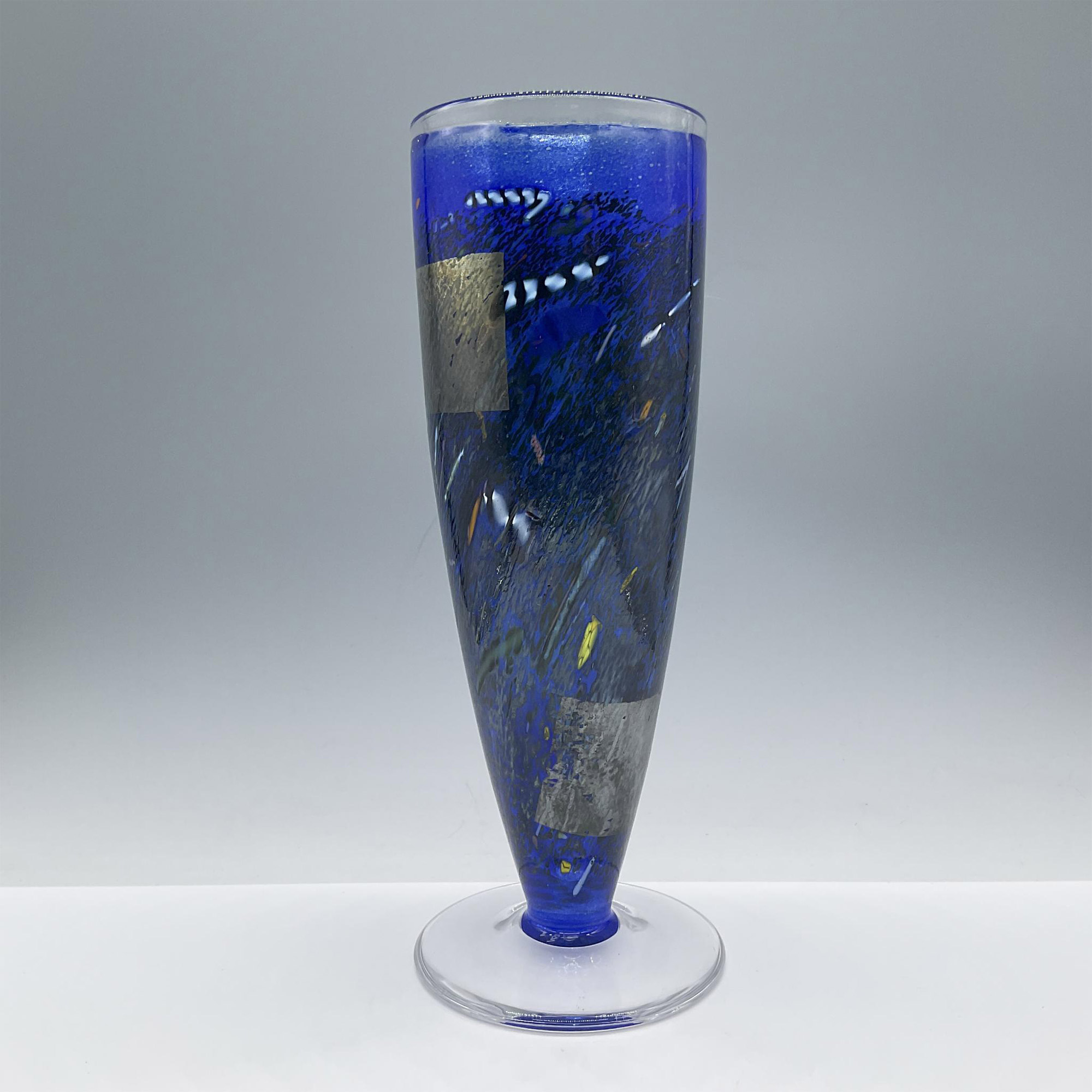 Kosta Boda Crystal Vase, Satellite Blue 49250 - Image 2 of 4