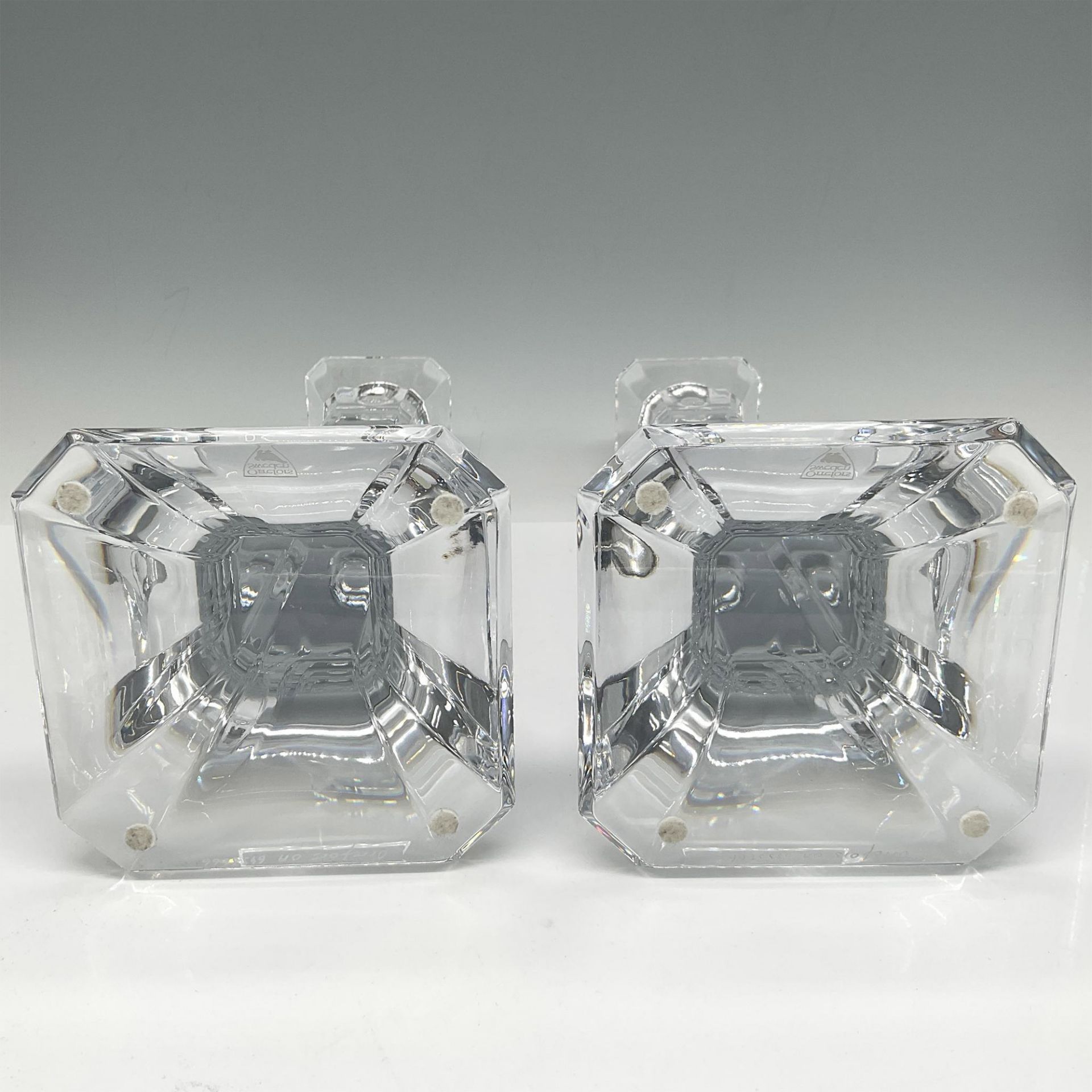 Pair of Orrefors Crystal Candle Holders - Bild 4 aus 4