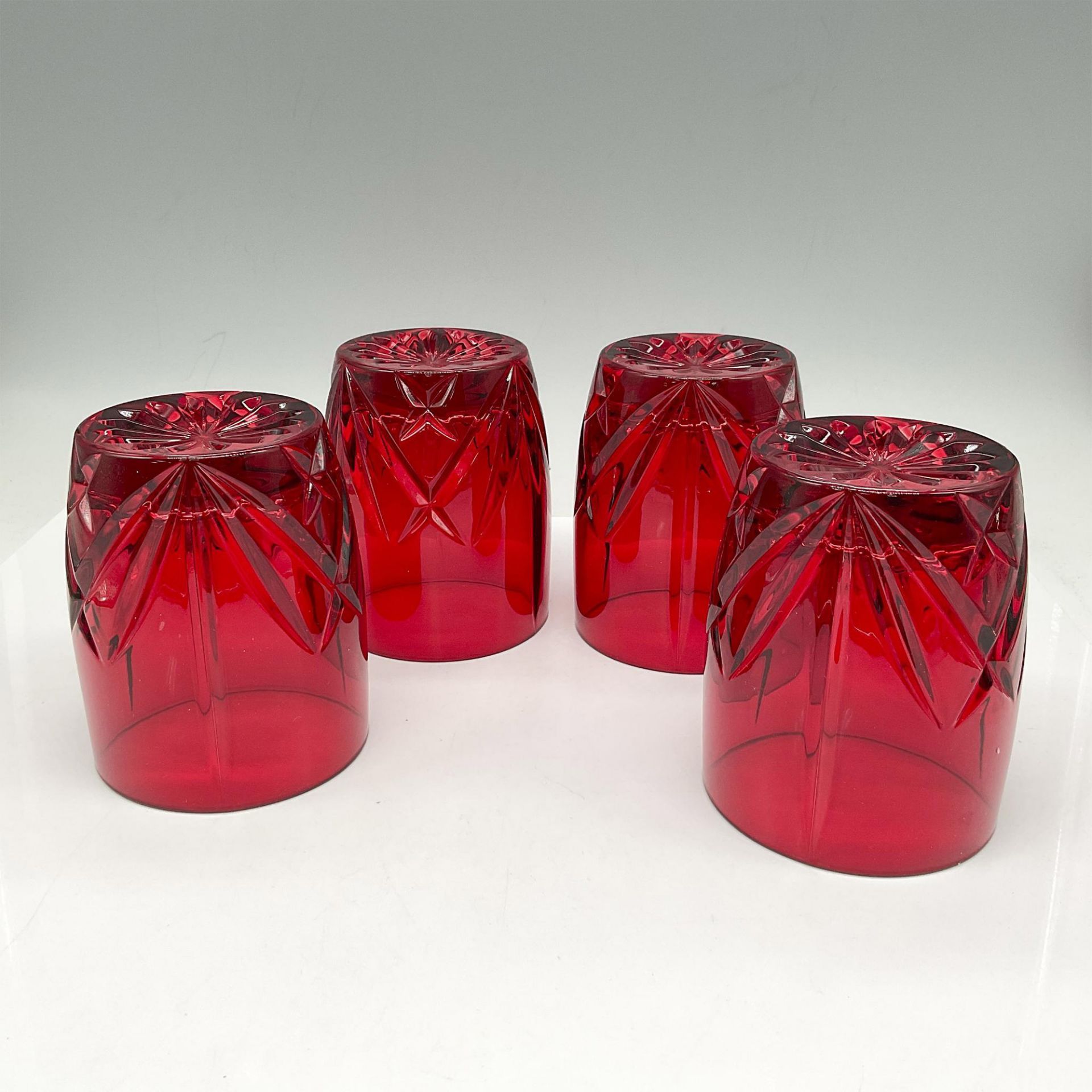 Marquis Waterford Brookside Red Old Fashion Glasses, 4 Set - Bild 3 aus 4
