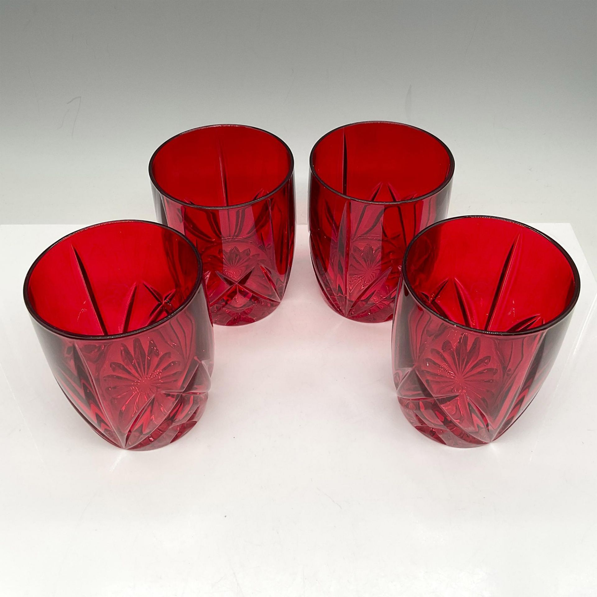 Marquis Waterford Brookside Red Old Fashion Glasses, 4 Set - Bild 2 aus 4