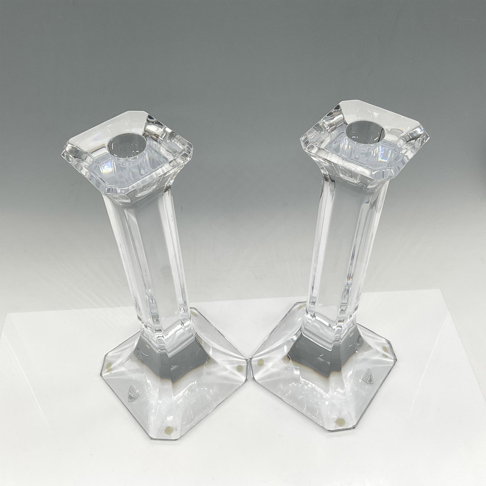 Pair of Orrefors Crystal Candle Holders - Bild 3 aus 4