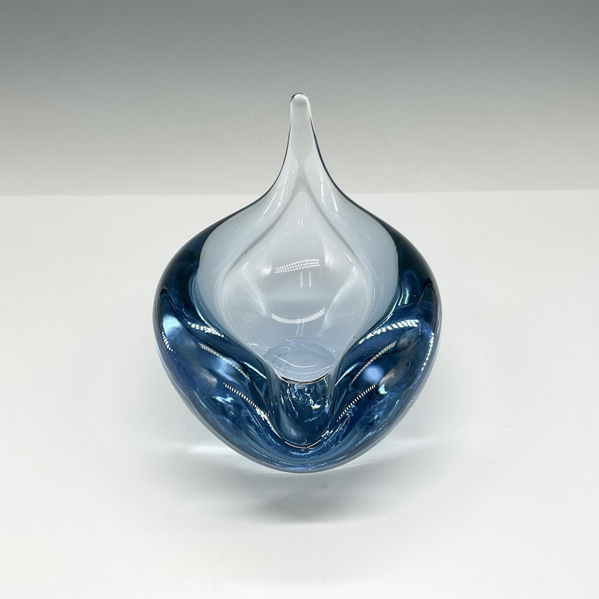 Holmegaard Blue Art Glass Ashtray - Image 2 of 3
