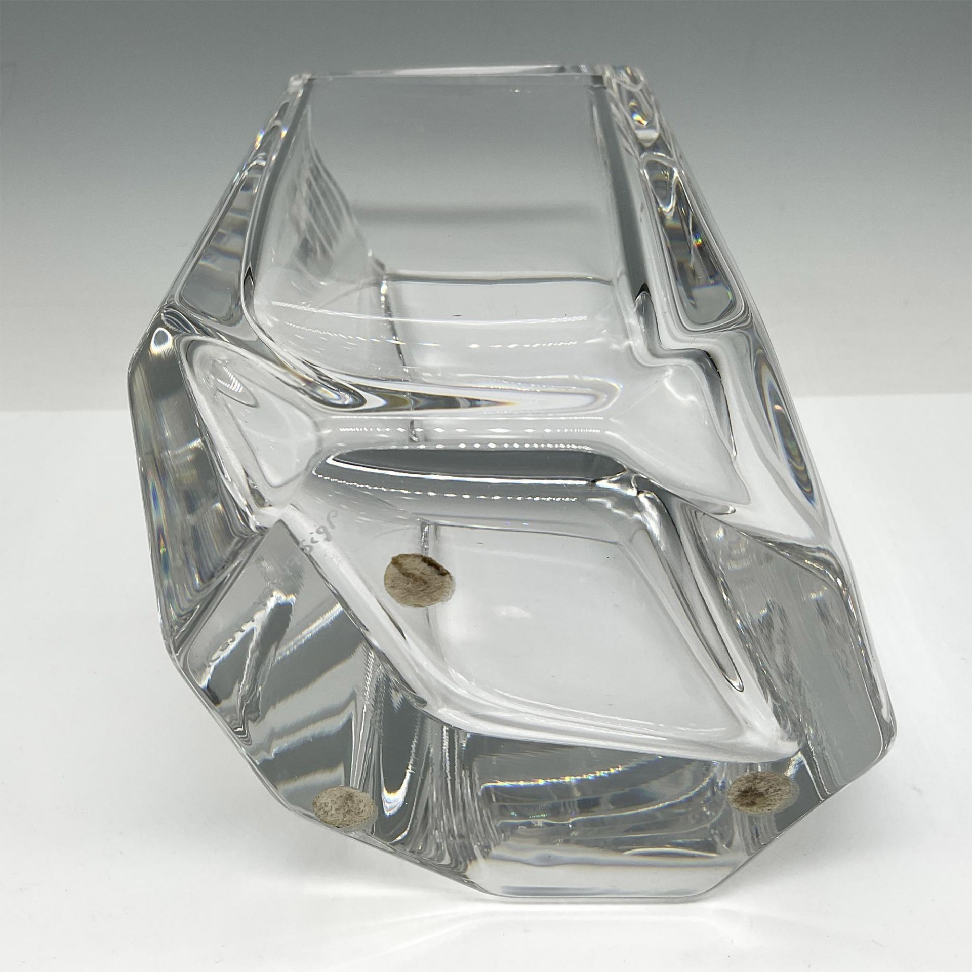 Kosta Boda Four-Sided Crystal Vase, Signed - Bild 4 aus 4