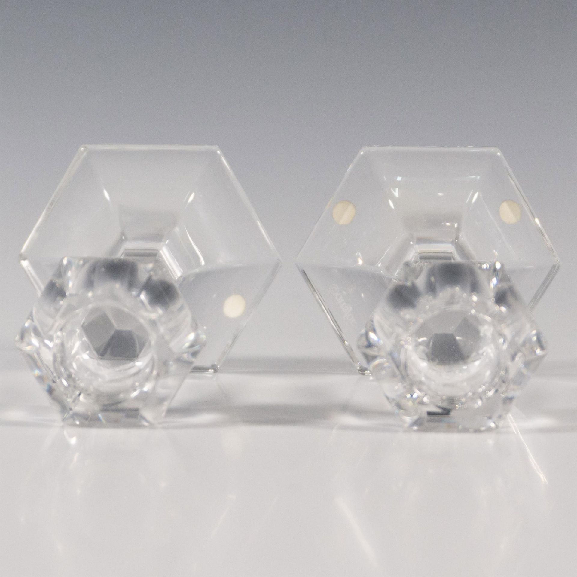 Pair of Orrefors Crystal Candle Holders, Globe - Bild 3 aus 3