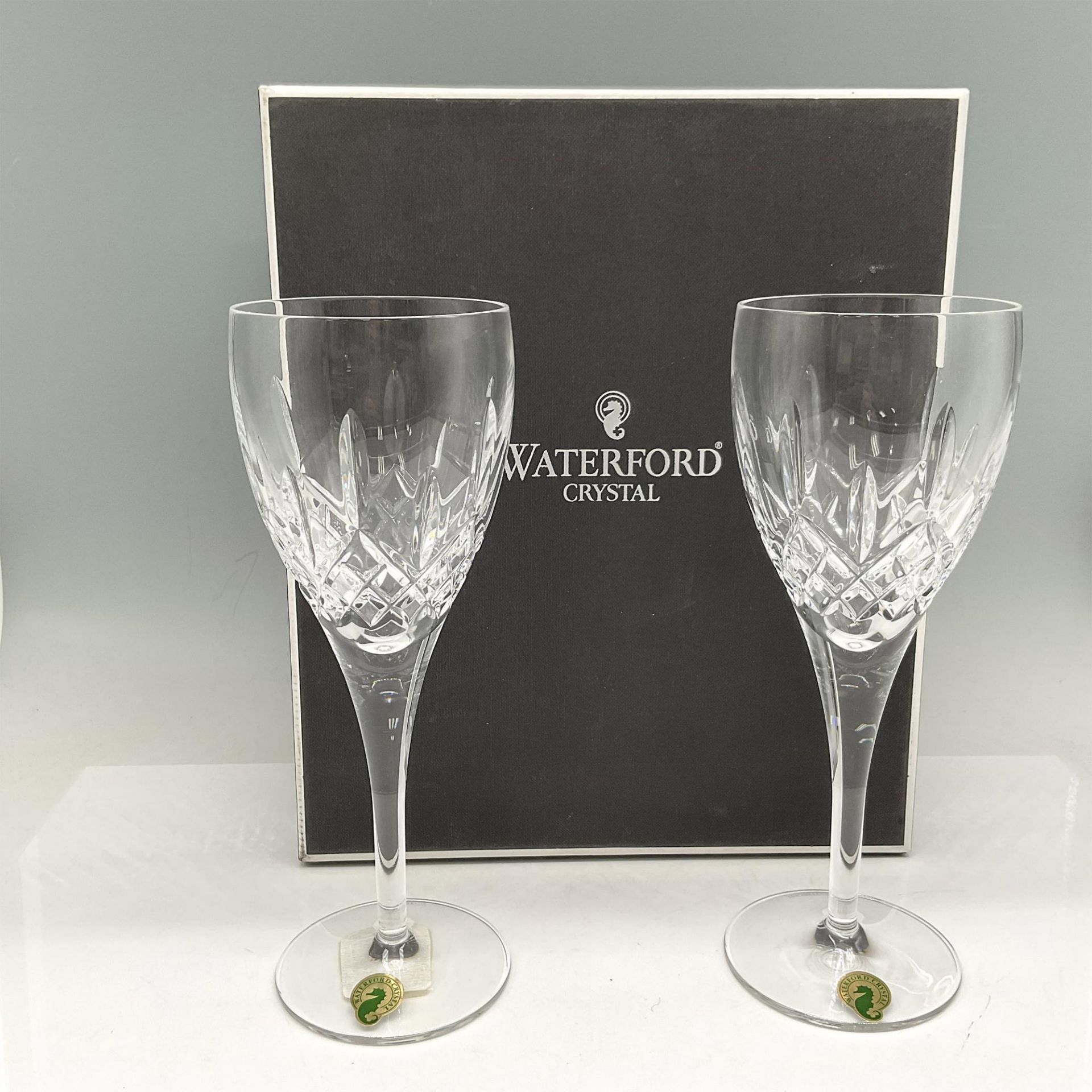 Pair of Waterford Crystal Goblets, Lismore Nouveau - Bild 4 aus 4