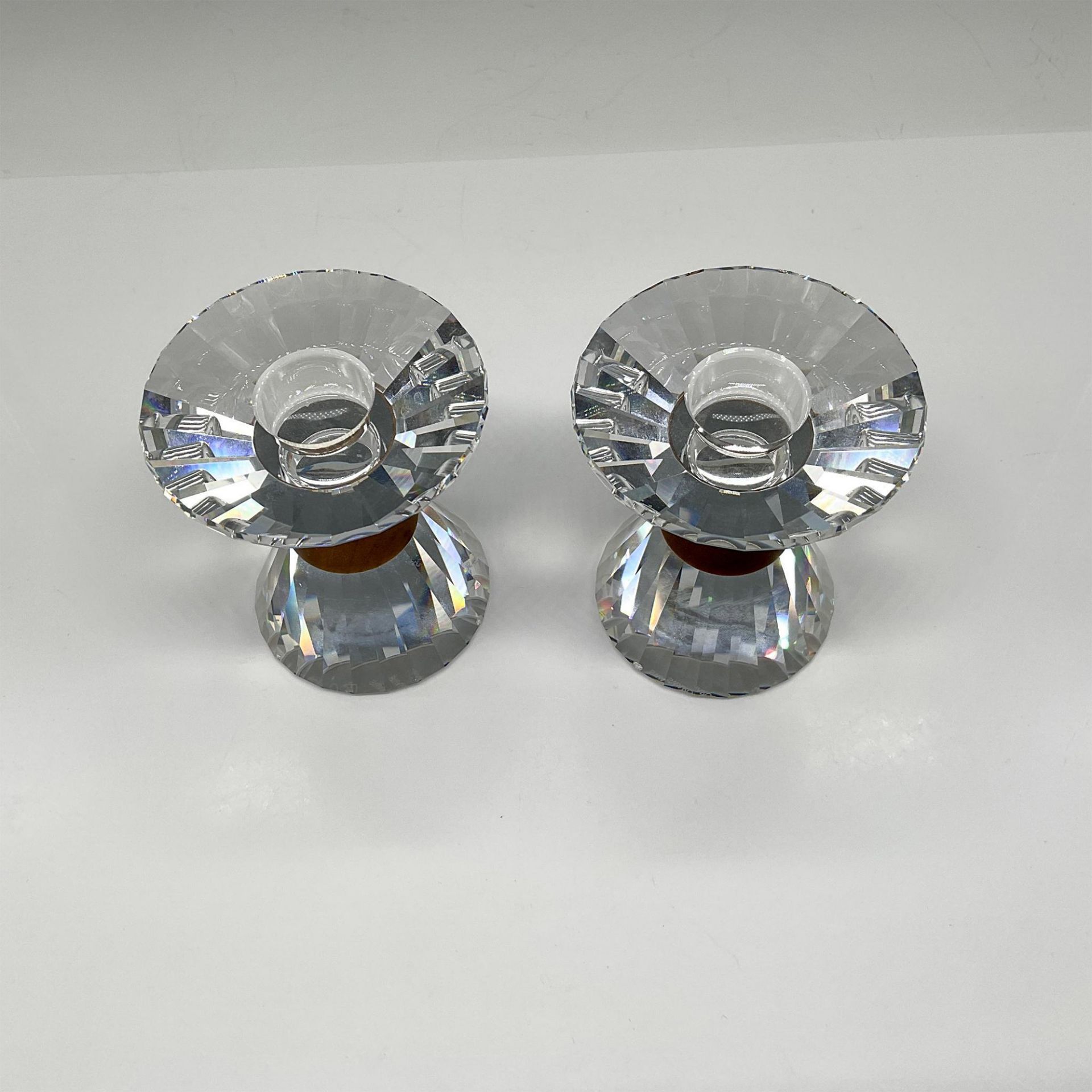 2pc Swarovski Silver Crystal Candle Holders, Colonna - Bild 2 aus 3