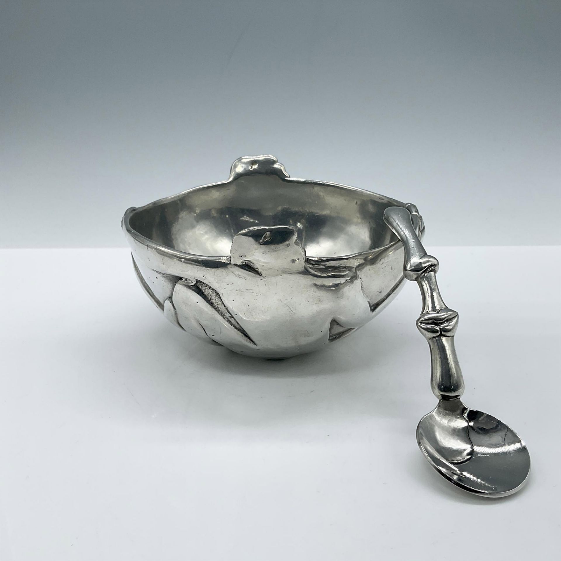 2pc Carrol Boyes Figural Pewter Bowl and Spoon - Bild 2 aus 5
