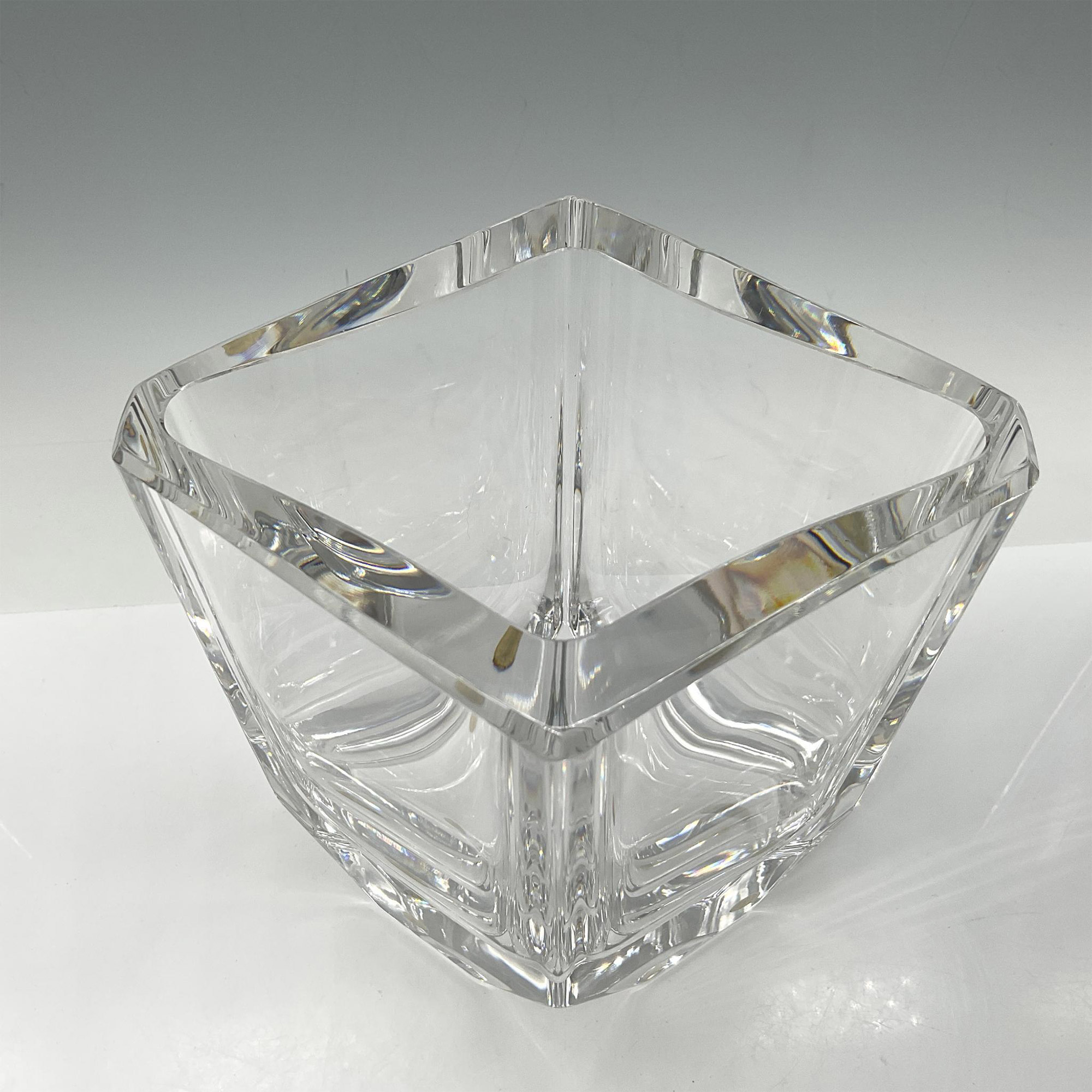 Kosta Boda Four-Sided Crystal Vase, Signed - Image 3 of 4