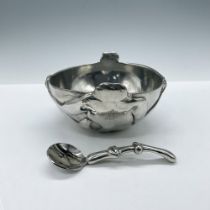 2pc Carrol Boyes Figural Pewter Bowl and Spoon