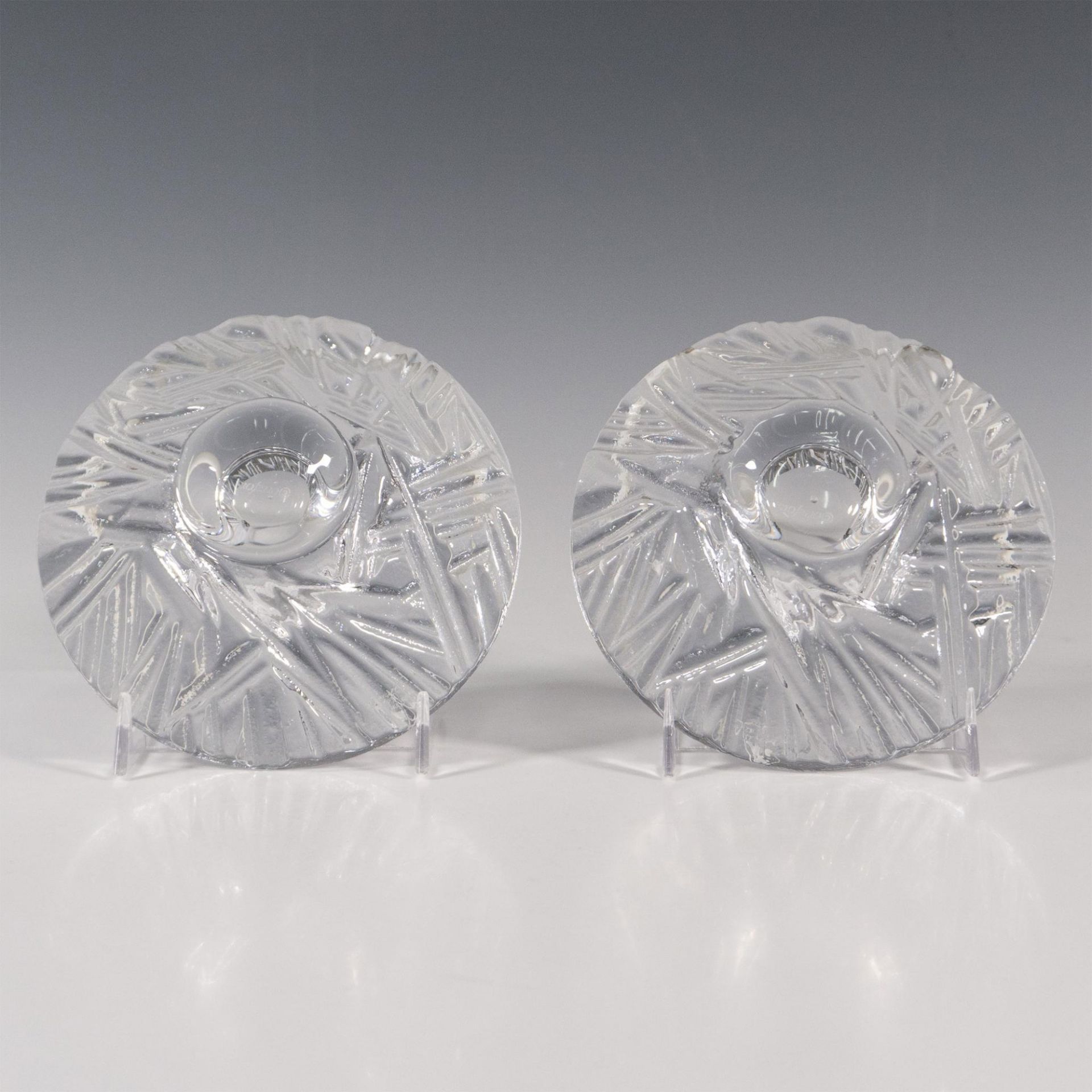Pair of Orrefors Crystal Candle Holders, Icy Votive - Image 2 of 3